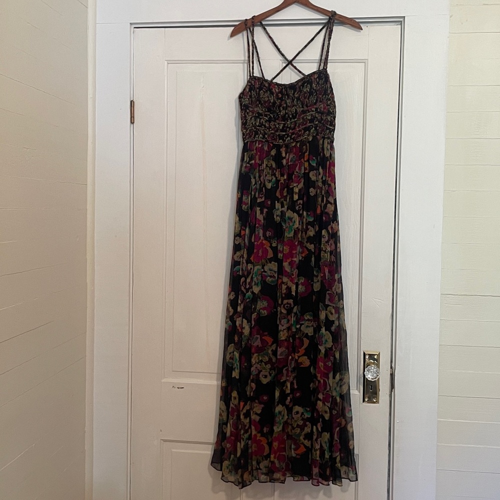 New Ulla Johnson Ines Floral Silk Maxi Dress size 6 in Cosmic - Picture 4 of 14